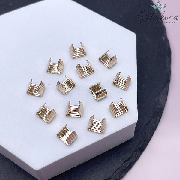 5*7 мм Цвет золото, Зажим-ограничитель