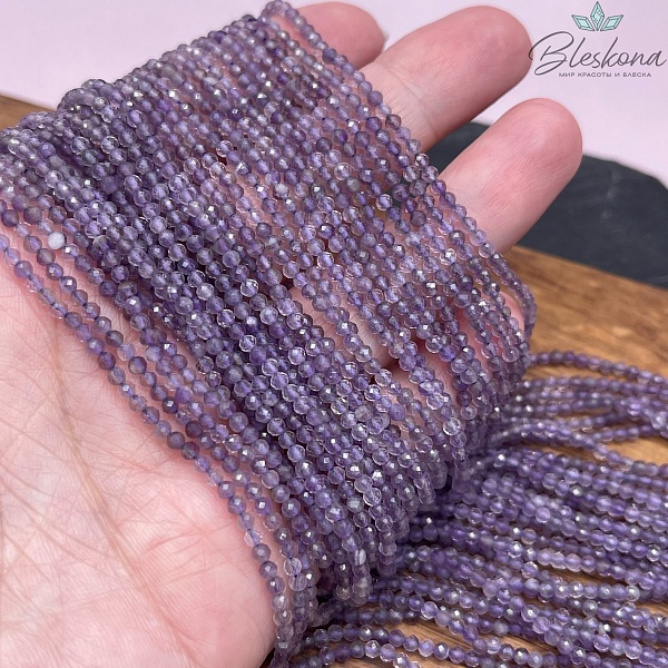 Аметист алмазная огранка 2,5 мм 