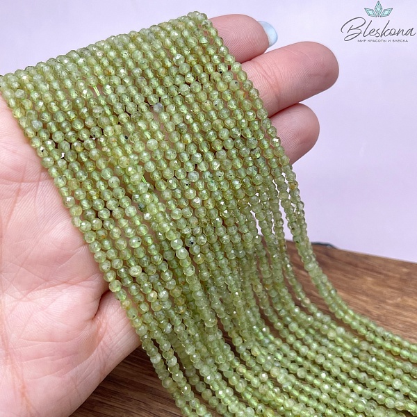 Хризолит алмазная огранка №1 3 мм