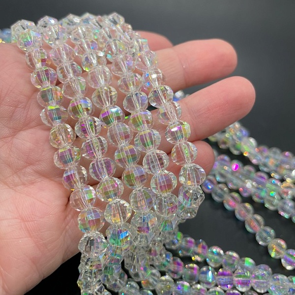 6*7,5 мм Стекло Lux, рондель прямоуг. огр., цвет AB