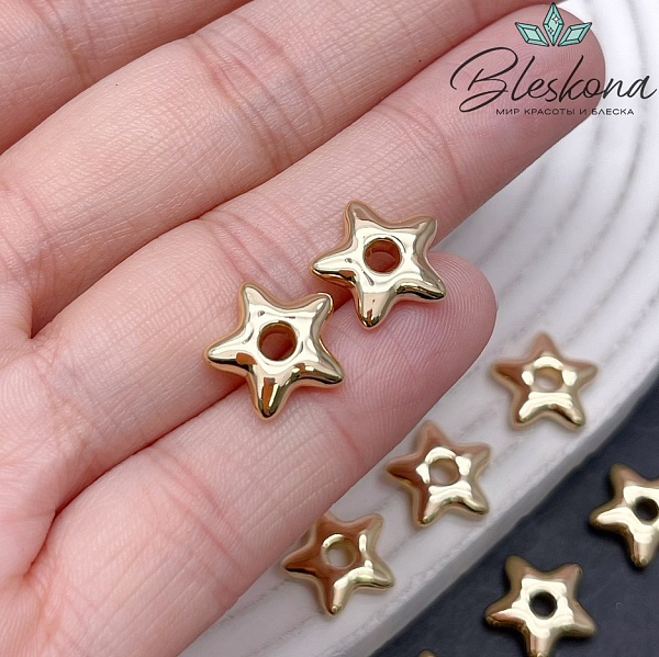 12 мм Цвет золото, Подвеска звезда 
