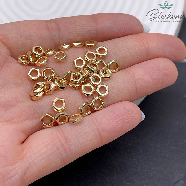 5,5*2 мм Цвет золото, Бусина-разделитель