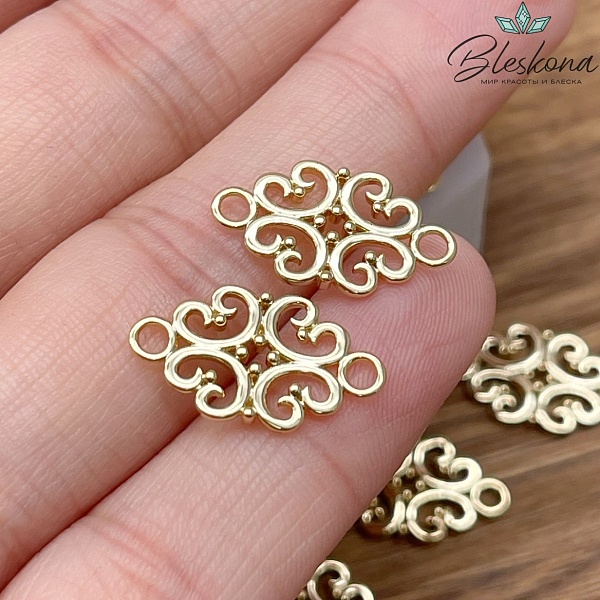 18*10 мм Цвет золото, Коннектор Этно №8 