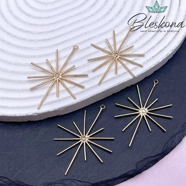 43*32,6 мм Цвет золото, Подвеска северная звезда 