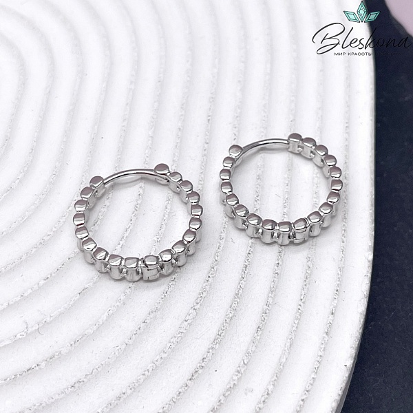 20мм Цвет серебро, Швензы бублик Конго на увеличение Люкс