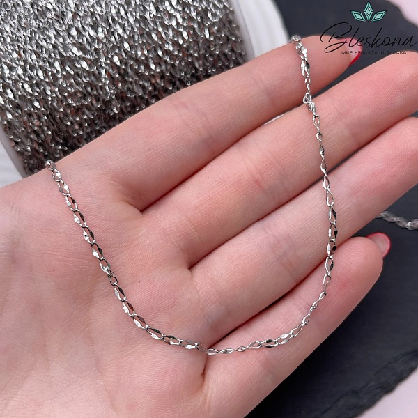 Цепь №55-9 цвет серебро 4,7*2 мм