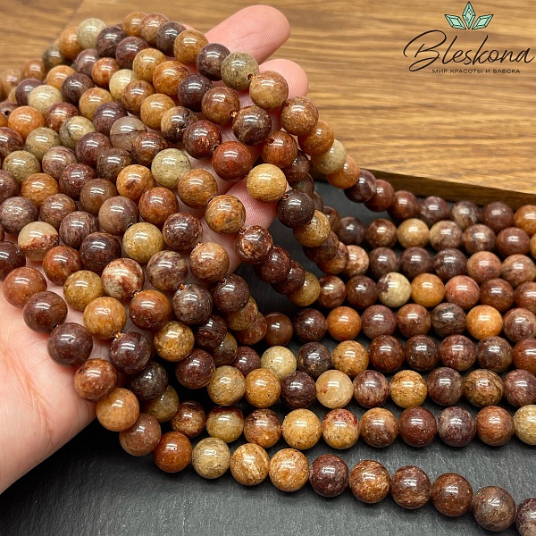 Кварцит коричневый №1 8 мм