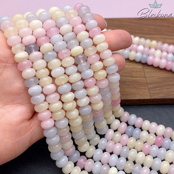 Кварц микс №1 тонированный рондель 5*8 мм