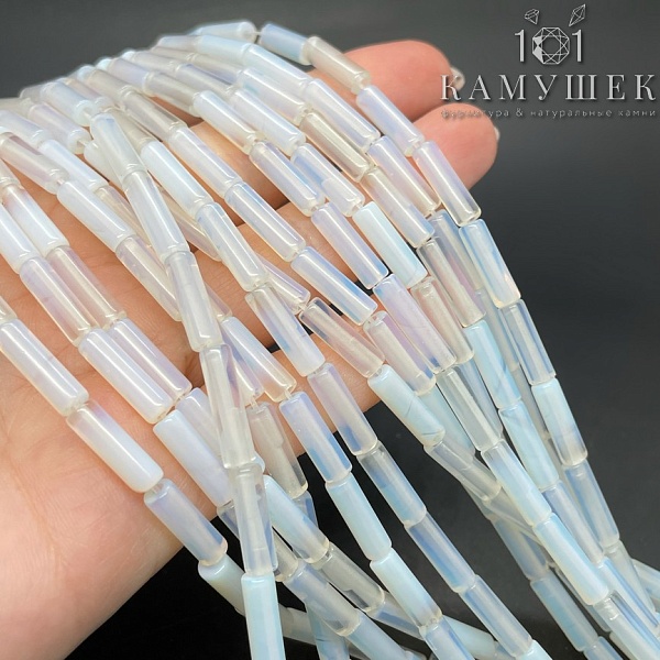 Лунный камень трубочки (имитация) 13*4 мм