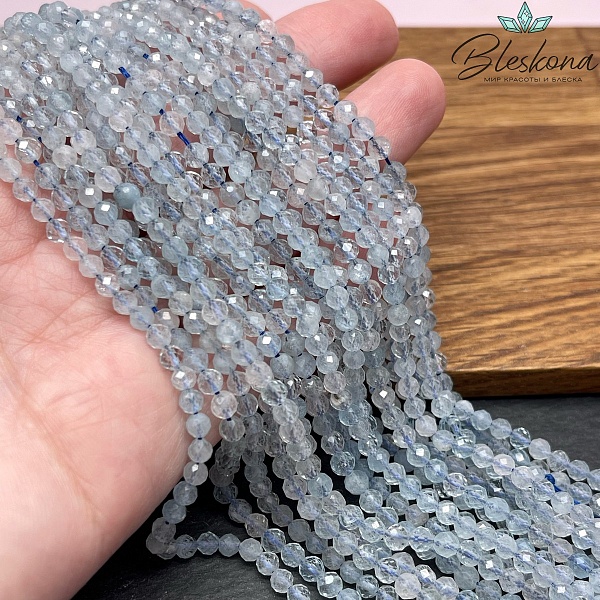 3,5 мм Аквамарин микроогранка №1