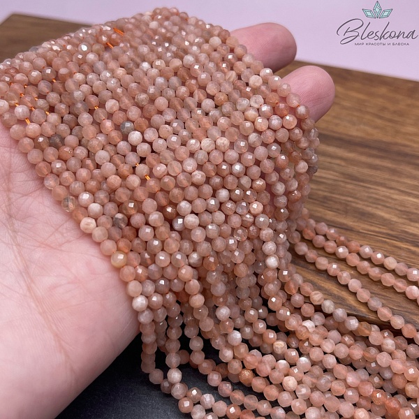 Солнечный камень алмазная огранка №1 3,5 мм