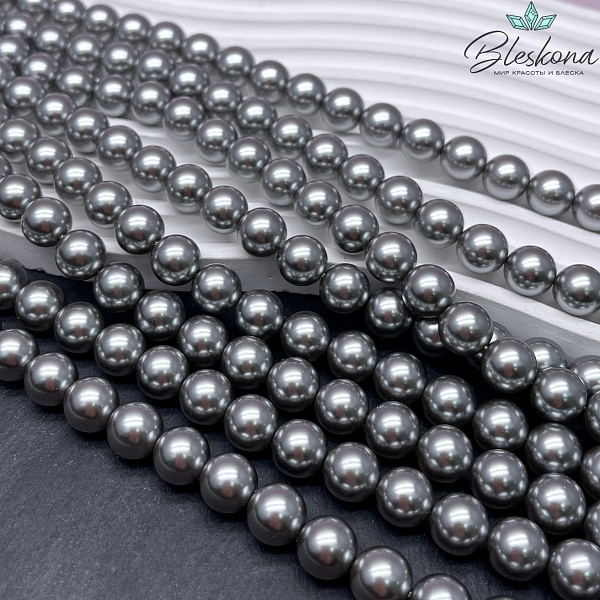 Жемчуг Майорка цвет серый 10 мм