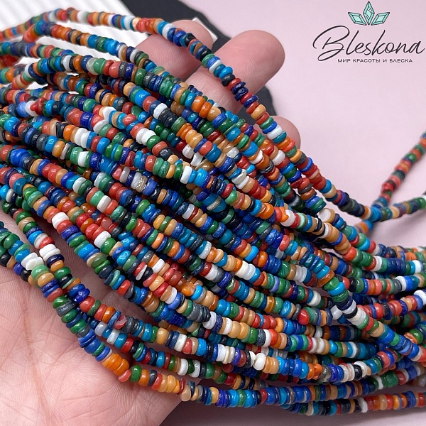 Перламутр микс №6 диски 1,5-2*4 мм