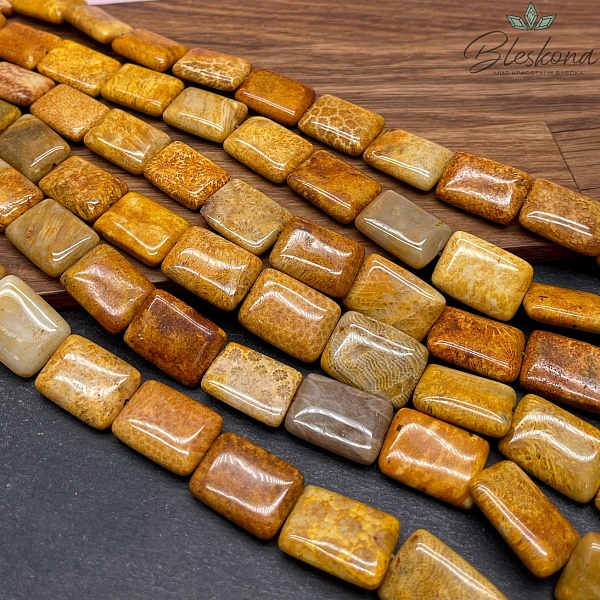 Петоски прямоугольник плоский желтый 20*15 мм