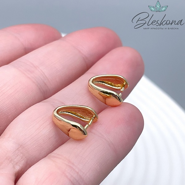 11,5*5,3 мм Цвет золото, Бейл Зажимной гладкий