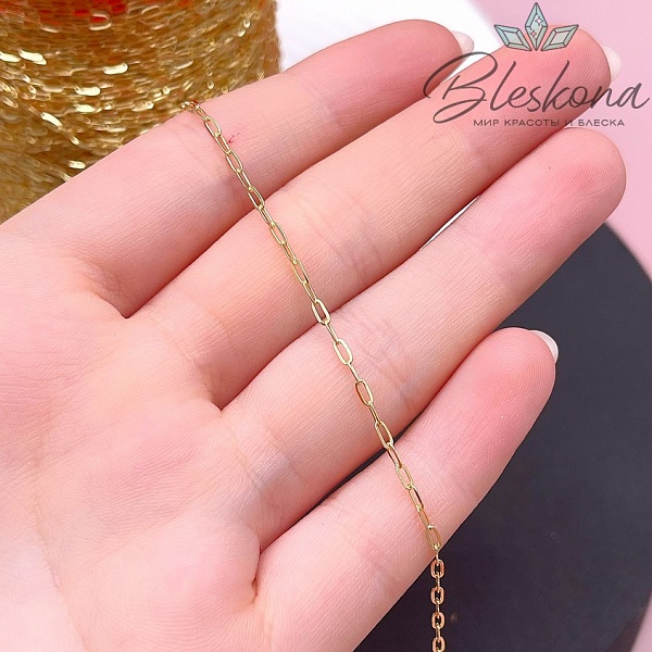 Цепь №70-1 цвет золото, овал 3,5*1,5 мм