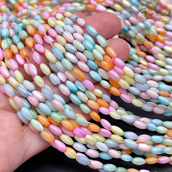 Перламутр рис микс 7*3,5 мм