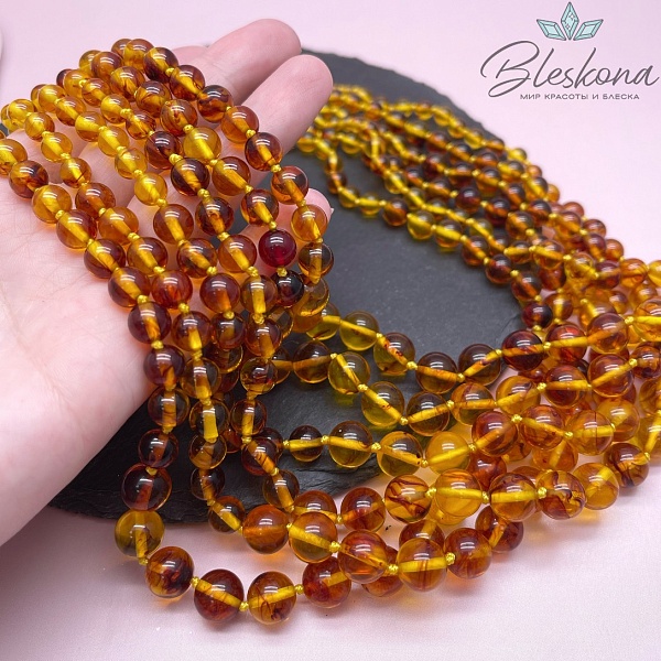 Янтарь шар на увеличение 5-10 мм