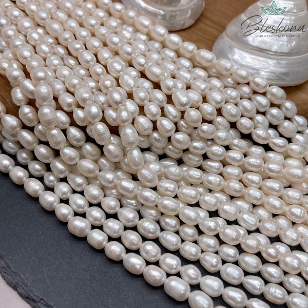 Жемчуг рис белый 6,5 мм 
