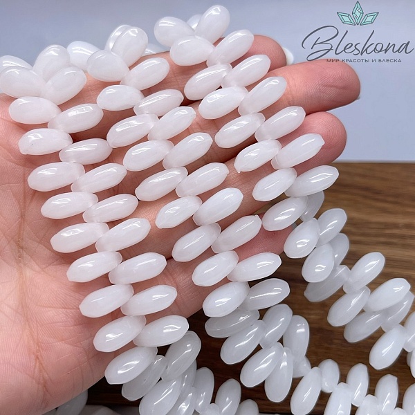 7,5*13,5 мм Стекло Lux, капля, цвет белый