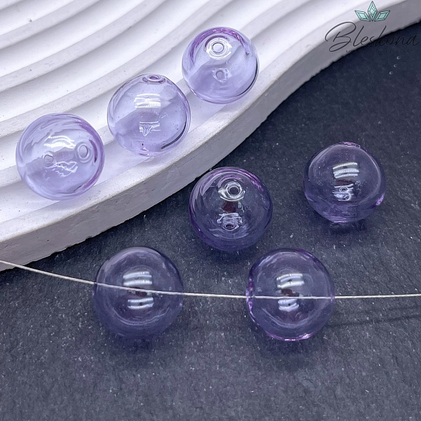 14 мм Бусина шар стекло фиолетовое