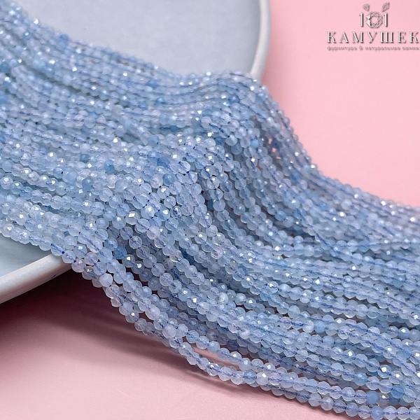 2,5 мм Аквамарин микроогранка №1
