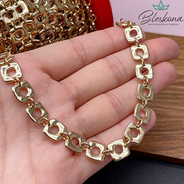 Цепь №48-31 цвет золото 10*9,5 мм/ 5,5 мм