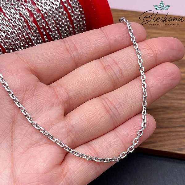Цепь №150 цвет серебро 3,3*2,5 мм