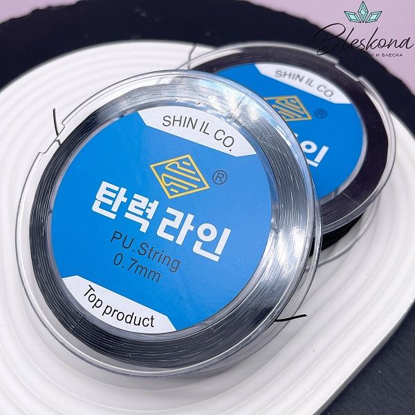 Резинка черная Shinil JS Корея 0,7 мм 