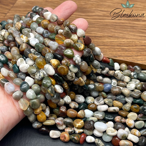 Агат индийский галтовка (5-7)*(6-7) мм