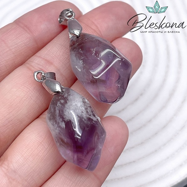 Подвеска Аметист фриформ 14-16 мм 