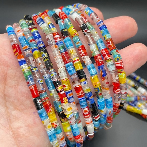 Муранское стекло  трубочки 4*7 мм