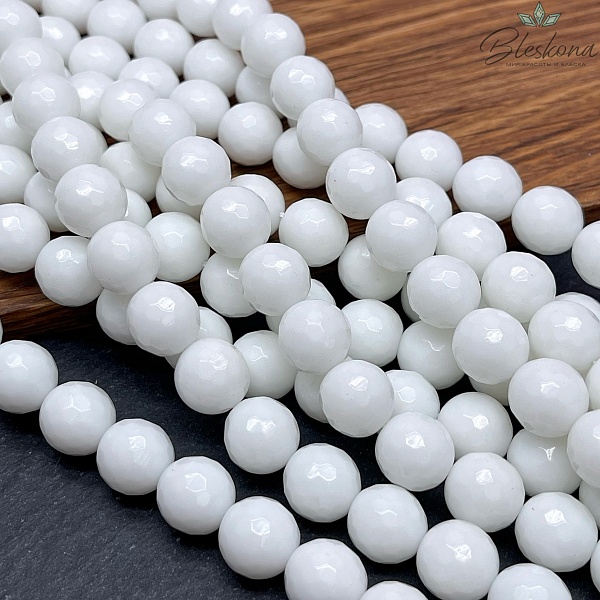 Агат Белый (огранка, имитация) 12 мм