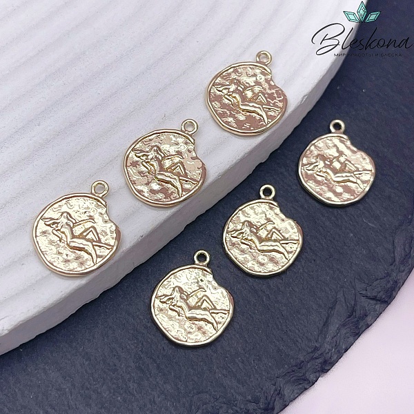 14 мм, цвет золото, Подвеска Дева Р16680