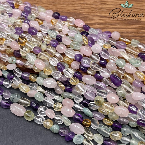 Микс кварцев галтовка №3 (6-10)*(6-8) мм