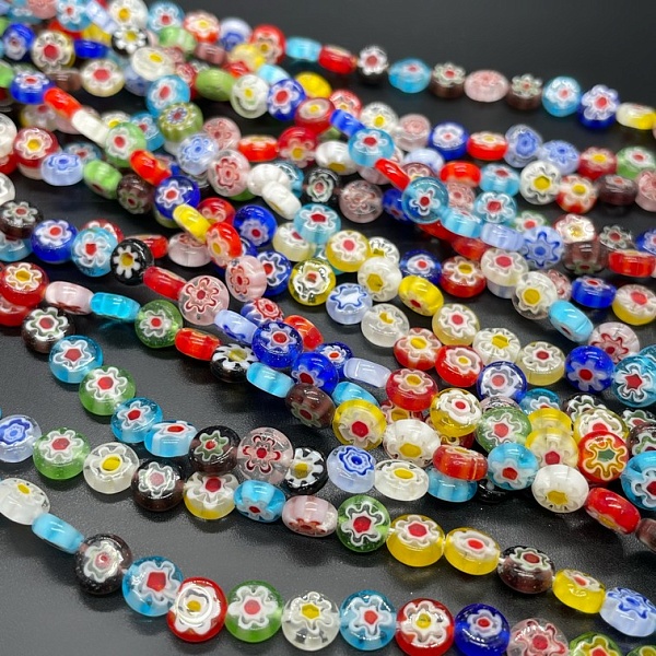 Муранское стекло  круг 6 мм