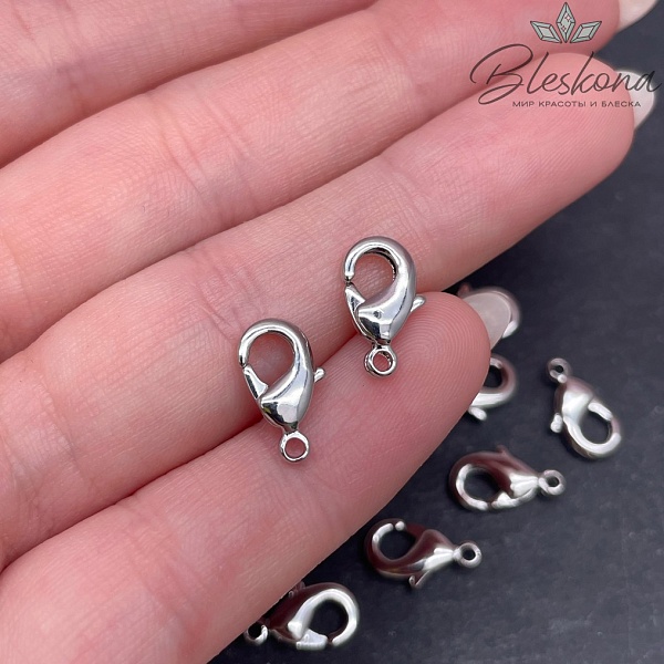 10 мм Цвет серебро, Замок Люкс округлый
