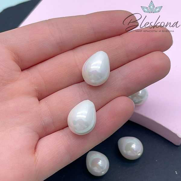 12*15,5 мм, Жемчуг Майорка капля (штучно)