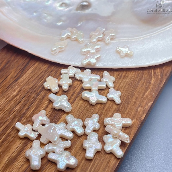 15*10 мм Жемчуг Крест штучно вертикальный