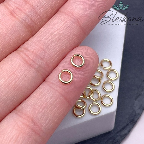 5*1 мм Цвет золото, Колечки уп. 1 гр.
