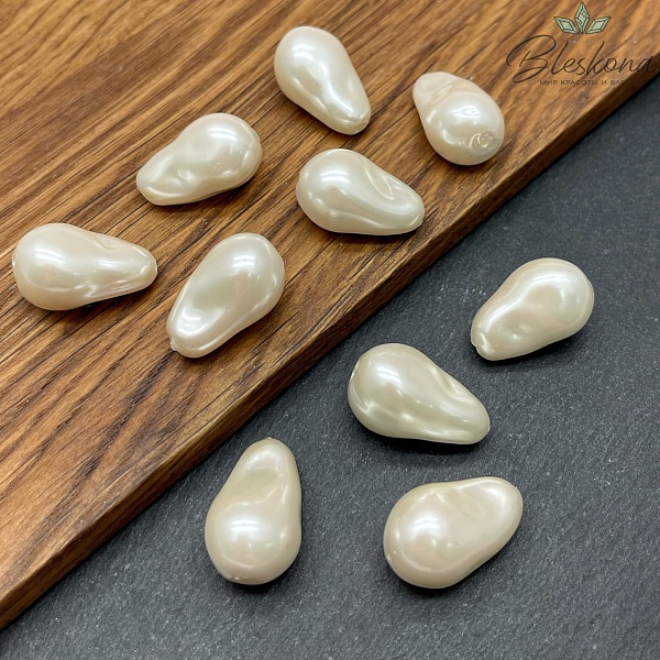 13*21 мм, Жемчуг Майорка, цвет пудровый (штучно)