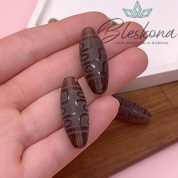 Бусина Дзи 9 глаз 30*11 мм