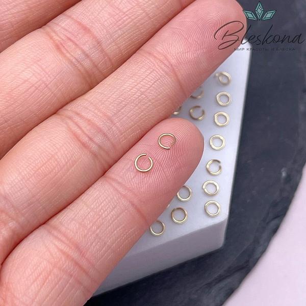 3,5*0,5 мм Цвет золото, Колечки уп. 1 гр.