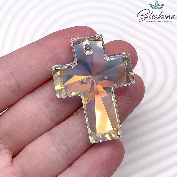 6864 Cross Pendant 40x30 mm Crystal AB V (ABV)