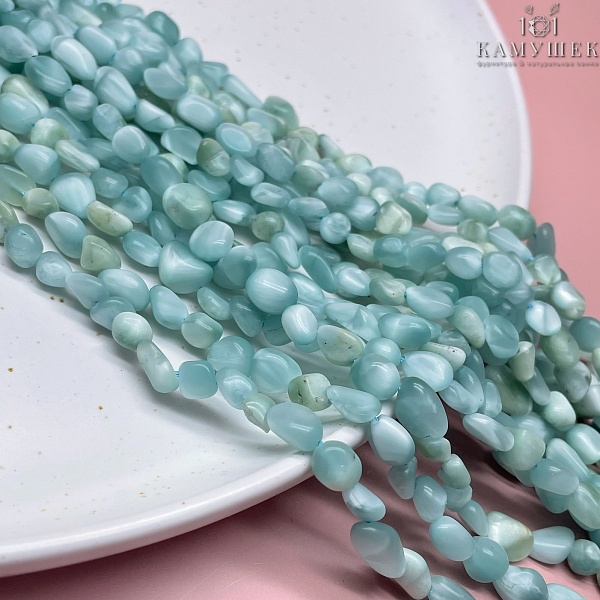 Волластонит (синтетический) галтовка  6-8 мм 