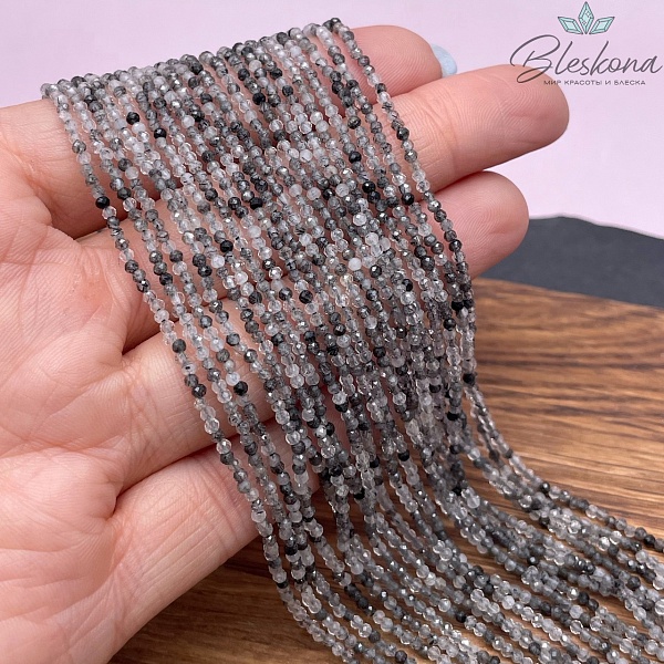 Кварц Турмалиновый алмазная огранка №1 2 мм