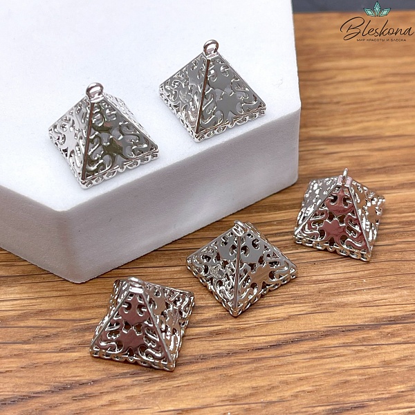 14*14 мм Цвет серебро, Концевик Этно №1