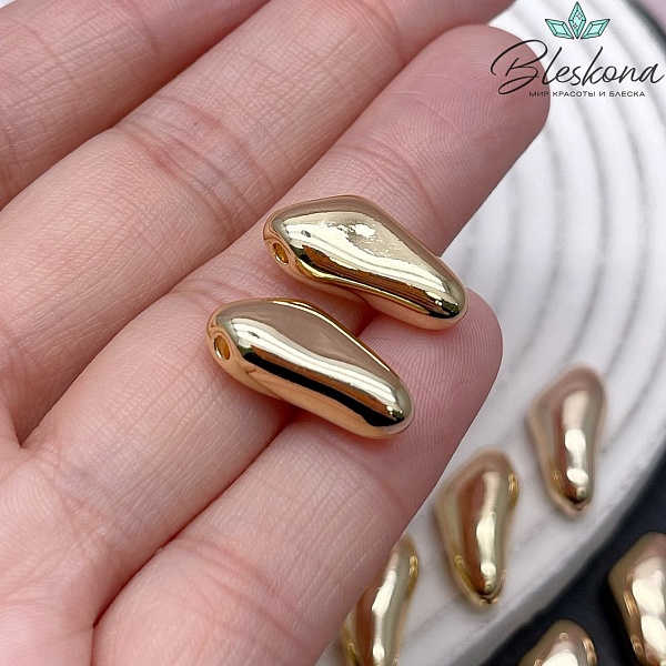 19*9 мм Цвет золото, Подвеска фриформ