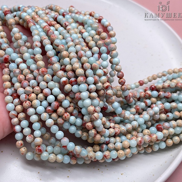 Варисцит голубой имитация 4 мм