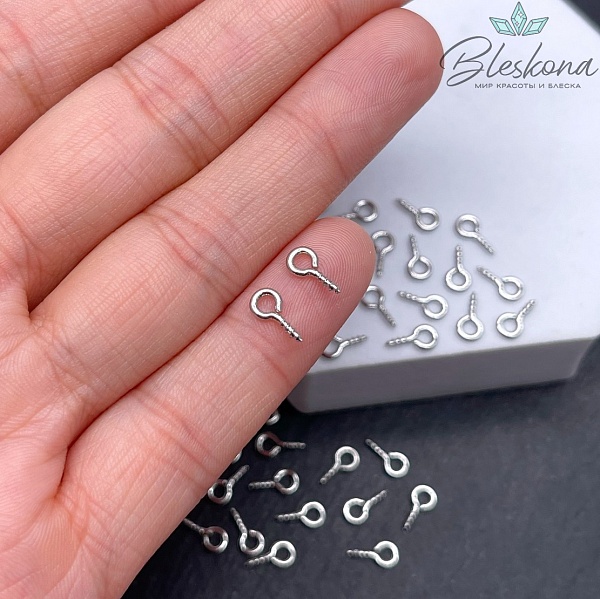 8*4 мм, Цвет серебро, Штифт винтовой